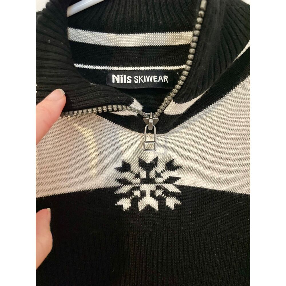 Retro Nils Wool Blend Quarter Zip Ski Sweater